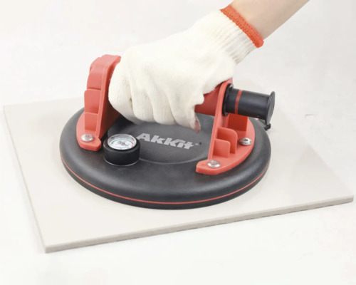 Kakelplattlyft med manometer och hand