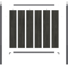 Stängselelement med ram för trädgårdsdesign