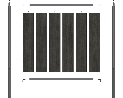 Stängselelement med ram för trädgårdsdesign