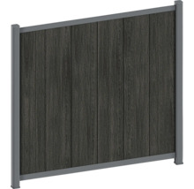 Trädgårdsstaket av trä och metall