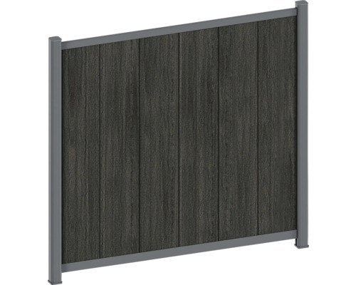 Trädgårdsstaket av trä och metall