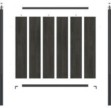 Trästaket element med ram