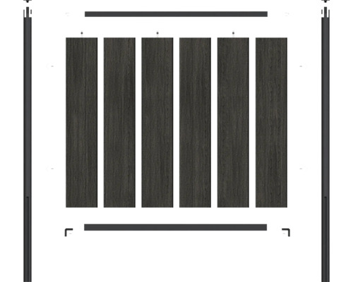 Trästaket element med ram