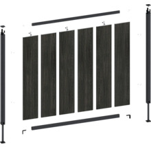 Byggrupp för ett staket av paneler med stolpar och tvärbalkar