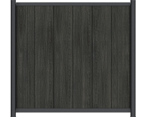 Staket av träplastkomposit med ram