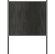 Trädgårdsstaket av trä och metall