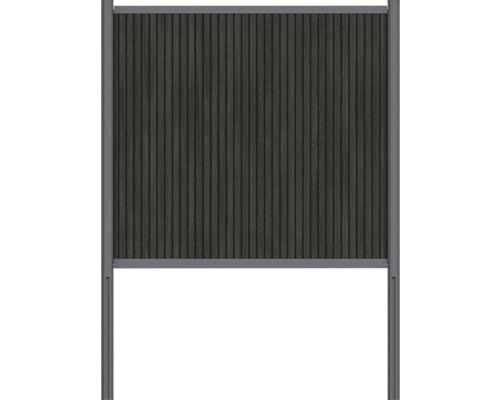 Trädgårdsstaket av trä och metall