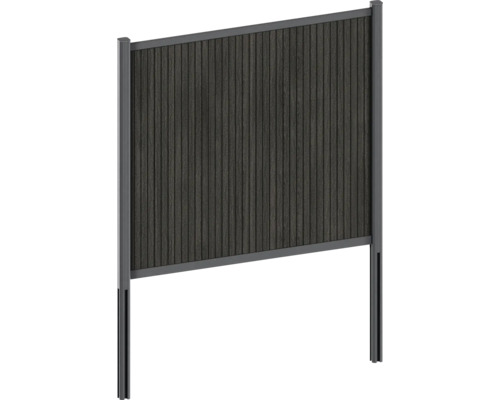 Trädgårdsstaket av trä och metall