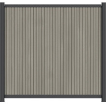 Staket med vertikala lameller och ram