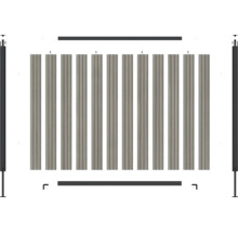 Insynsskyddsstaket i trä med ram