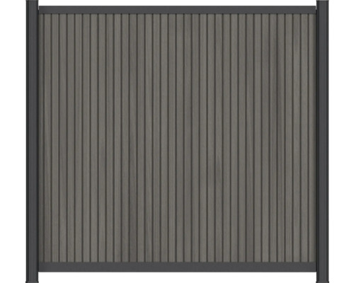 Trädgårdsstaket av trä och metall