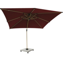 Fyrkantigt trädgårdsparasoll med stativ och träram