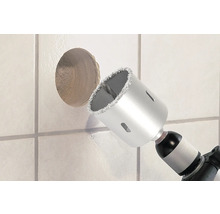 Diamantborr borrar hål i kakel