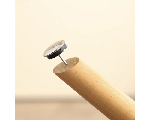 Möbelglid med trätapp