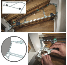 Monteringssats för trappräcke med montering på en trätrappa