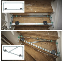 Trapprenovering med trappvinkel och trappsteg