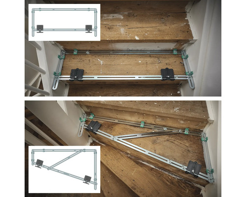 Trapprenovering med trappvinkel och trappsteg