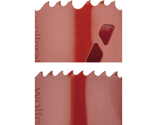 Wolfcraft hålsåg, detaljbild av sågtänderna