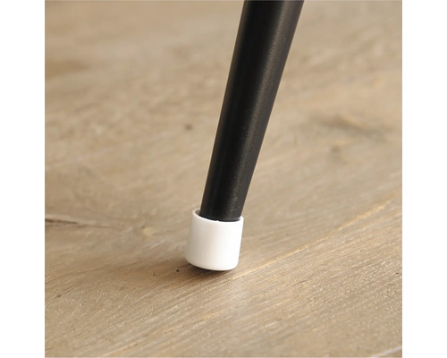 Möbelfot med golvskydd på trägolv