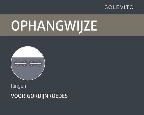 Solevito upphängning med ringar för gardinstänger