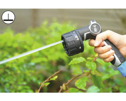 Handdusch med sprutstråle och for-q logotyp