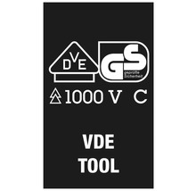 VDE-märke för verktyg, testad upp till 1000 volt