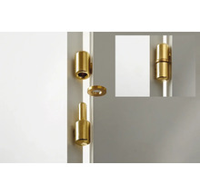 Dörrband i mässing för fastsättning av en dörr