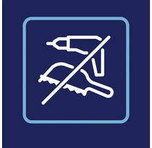 Symbol borra eller såga inte.