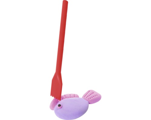 Barnleksak med fiskform och räfsa