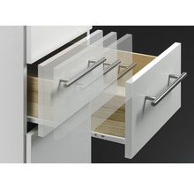 Lådskena HETTICH kullagrad delutdrag med dämpning 350mm vit 2-pack