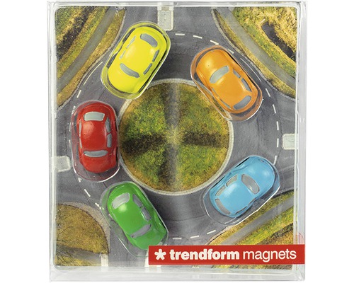 Trendform magneter med bilmotiv i en rondell