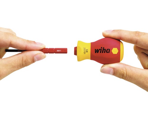 Wiha Stubby bitshållare med bit i detalj