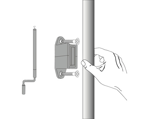 Magnetisk dörrstopp med monteringsanvisning