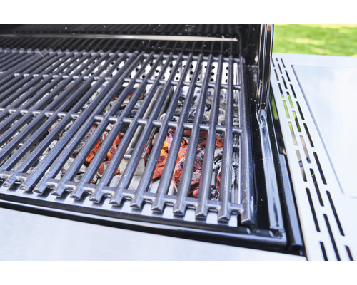 Grill med kol och grillgaller