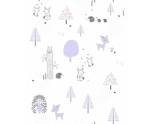 Tapet med skogsdjursmönster