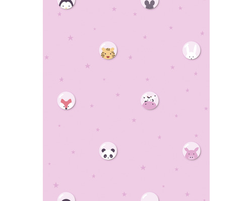 Tapet med djurmotiv och stjärnor för barnrum