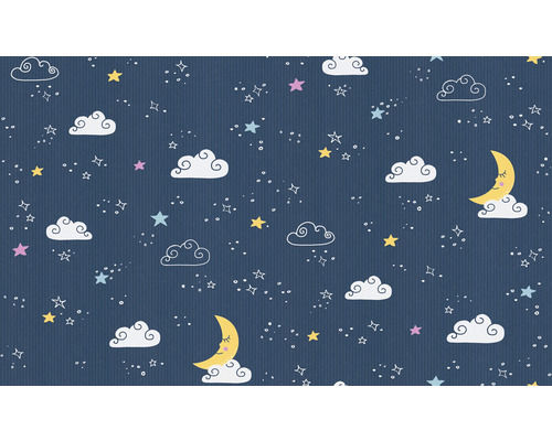 Tapet med moln, stjärnor och måne design