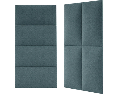 Ljudabsorbent för väggmontering, bestående av flera rektangulära paneler