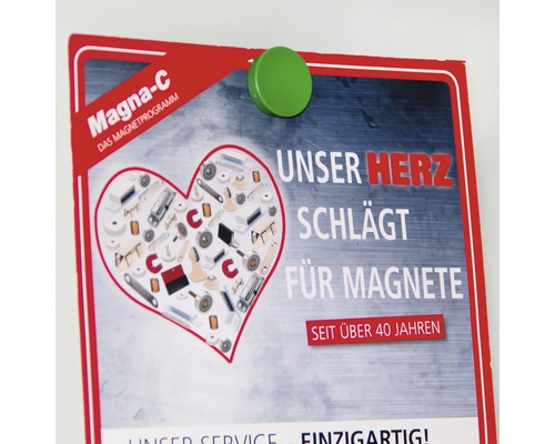 Magna C magnetprogram reklamaffisch fäst med magnet
