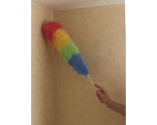 Dammtorkare med plasthandtag för rengöring av hörn