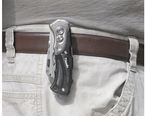 Multifunktionellt verktyg fäst vid bälte