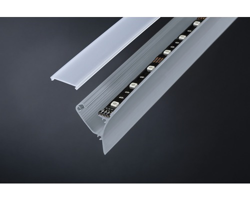 LED-profil med lock och LED-remsa