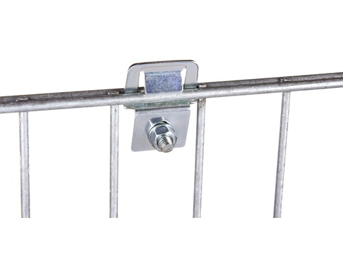 Fästelement för trådhyllor med skruv och mutter