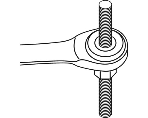 Ritning av en styrstag med skruv