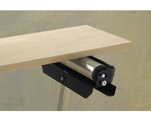 Arbetsstyckesstöd med rulle för enkel transport av arbetsstycken