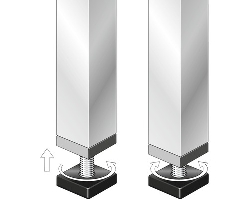 Illustration av höj- och sänkbara möbelben
