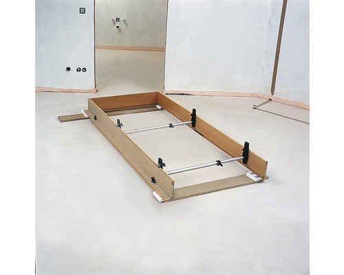 Golvram för en duschkabin i nivå med golvet i badrummet