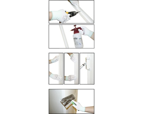 Illustration av applicering av puts på en yta.