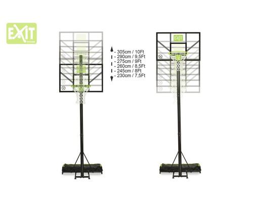 Justerbar basketbollkorg med nät och stativ