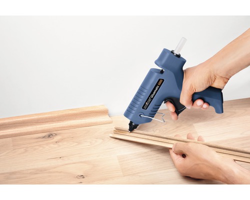 Smältlimpistol vid limning av träribbor